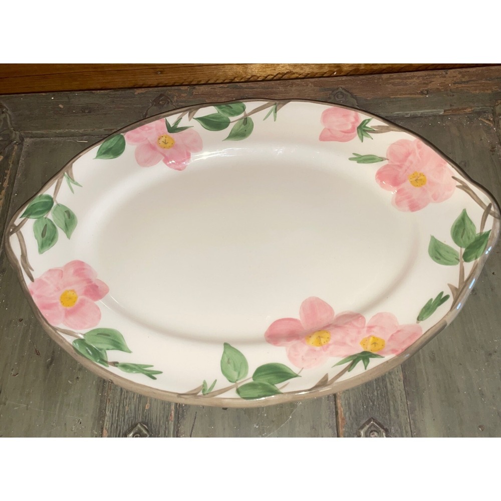 Franciscan Desert Rose Pattern  Oval Platter Made In England Hand Decorated